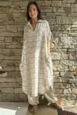 Royal Palm Pillow Cotton Dress Natural 